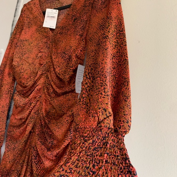 MELLODAY Rust Ruched Evening Dress - Picture 7 of 8